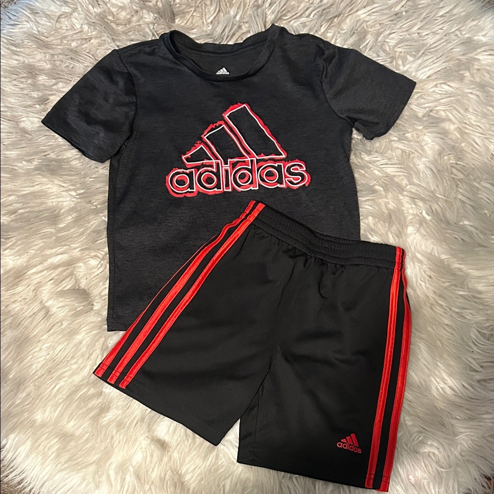 adidas Kids Black and Red Matching Set size 5